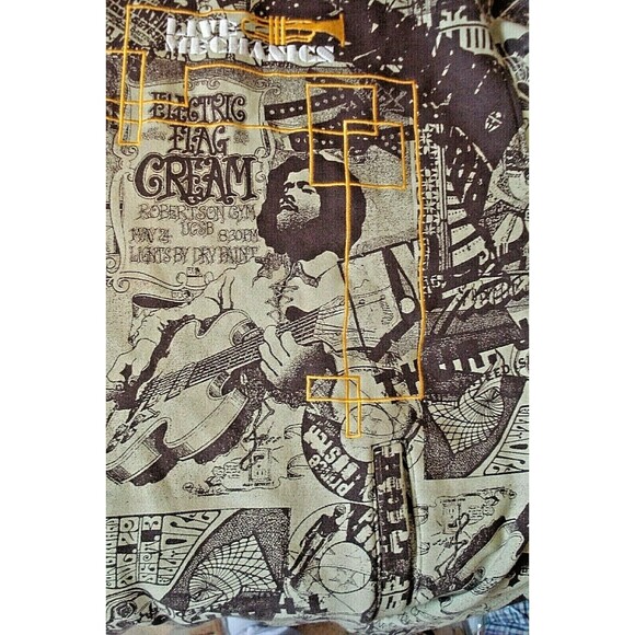 Live Mechanics Track Jacket Vintage All Over Print Music Concert Full Zip 2XL - Picture 7 of 11